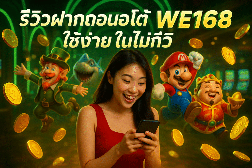 รีวิวฝากถอนออโต้ WE168 ใช้ง่ายในไม่กี่วิ